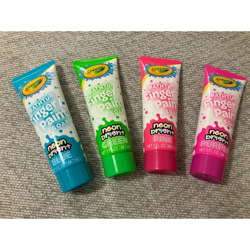Crayola Bathtub Fingerpaint Soap 4-Pack 3oz Each Sealed New Multi-Color